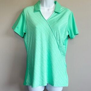 Adidas Golf Polo Short Sleeve Tee Green Women’s Medium NWT